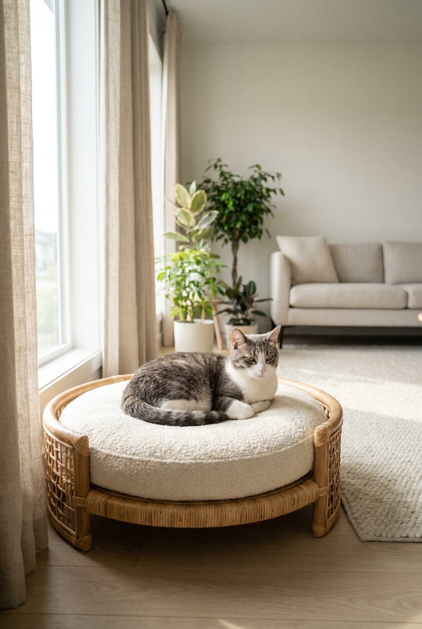 Cat on bed